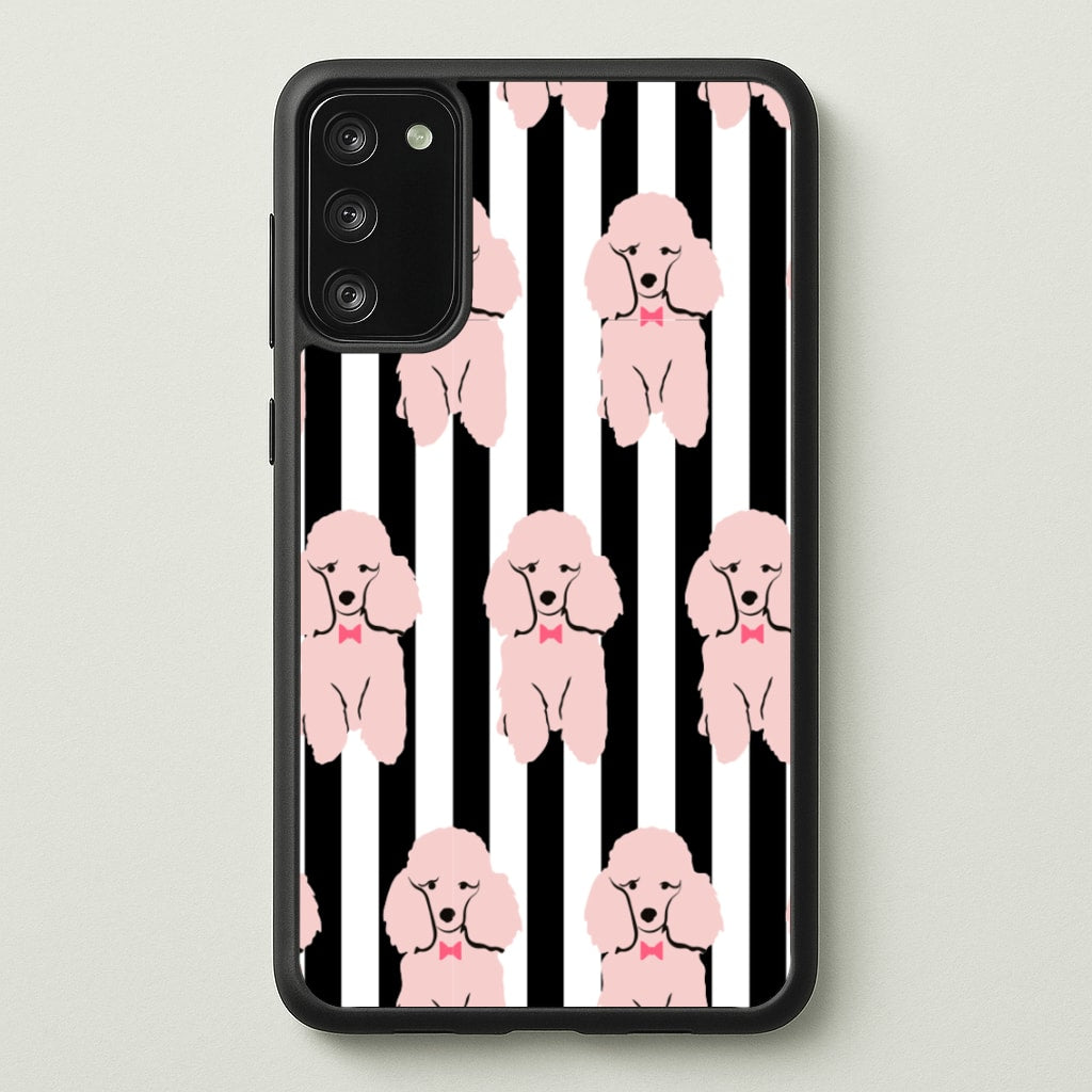 Striped Poodle - Dog Pattern - Dog Patterned Phone Case for Galaxy S20