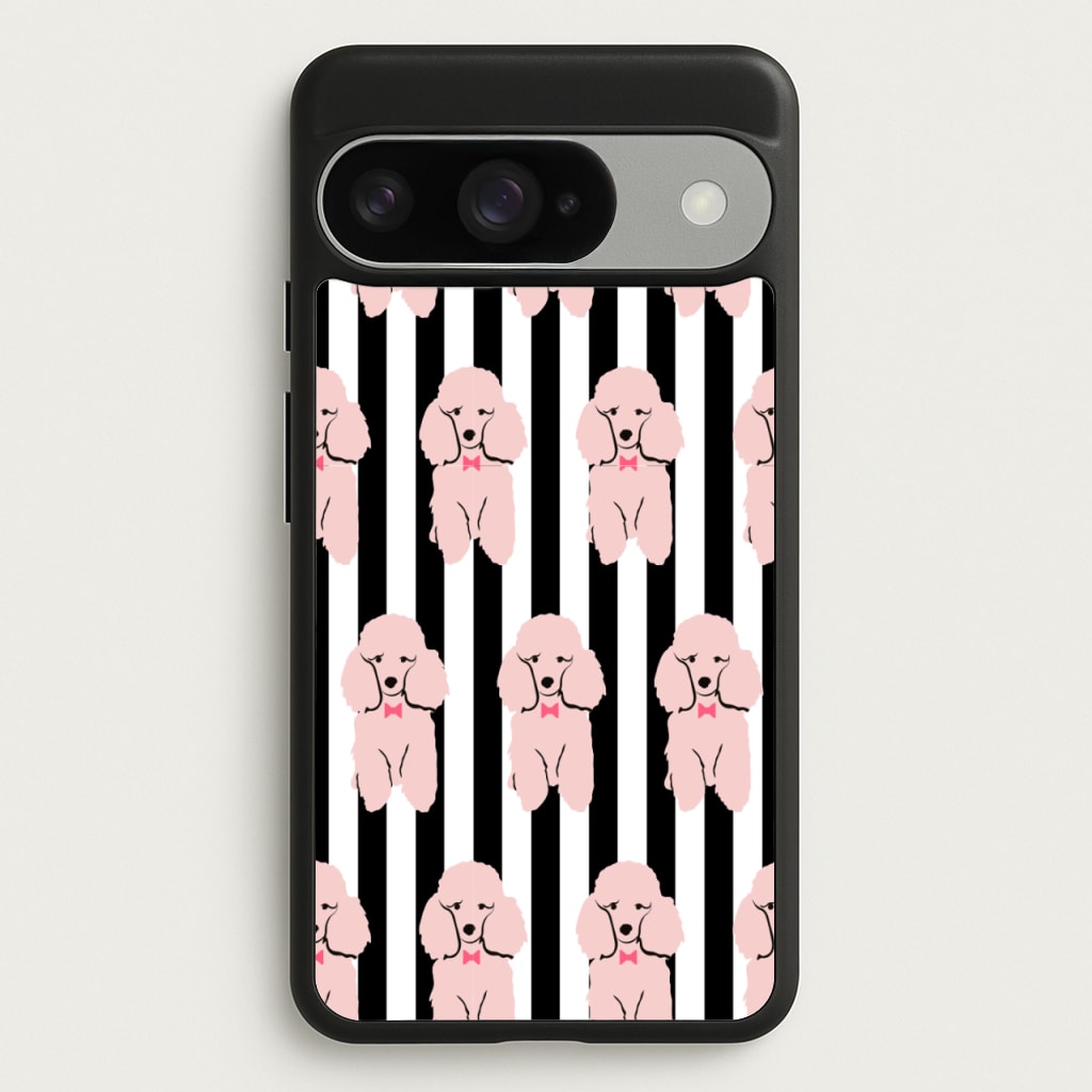 Striped Poodle - Dog Pattern Phone Case for Google Pixel 10 / 10 Pro