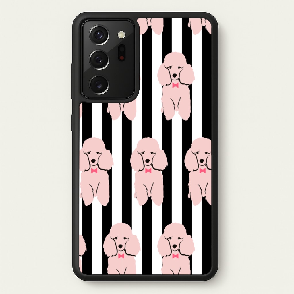 Striped Poodle - Dog Pattern - Dog Patterned Phone Case for Galaxy Note 20 Ultra