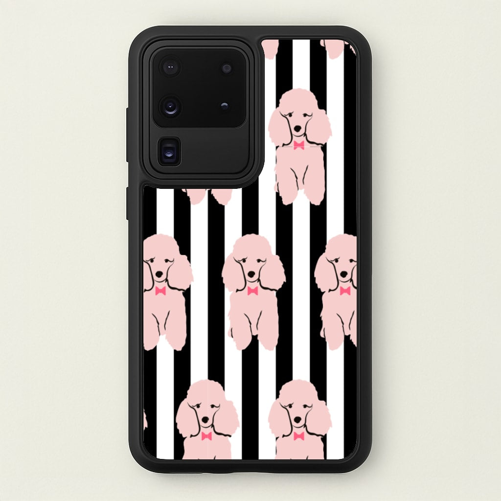 Striped Poodle - Dog Pattern - Dog Patterned Phone Case for Galaxy S20 Ultra