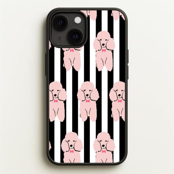 Striped Poodle - Dog Pattern - Dog Patterned Phone Case for iPhone 13 Mini