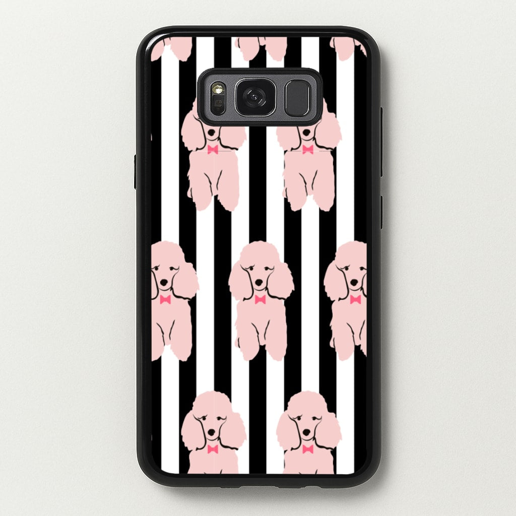 Striped Poodle - Dog Pattern - Dog Patterned Phone Case for Galaxy S8 Plus