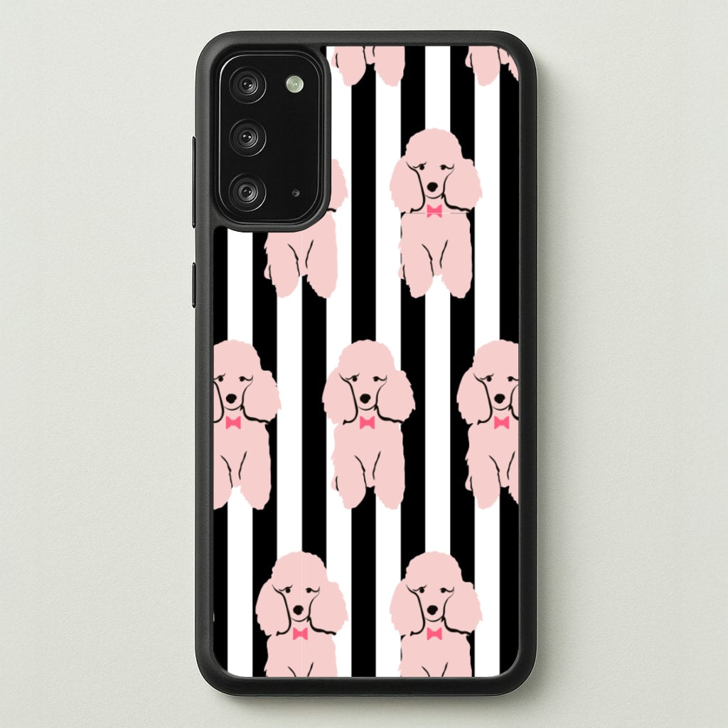 Striped Poodle - Dog Pattern - Dog Patterned Phone Case for Galaxy Note 20