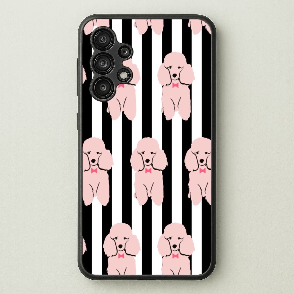 Striped Poodle - Dog Pattern - Dog Patterned Phone Case for Galaxy A13