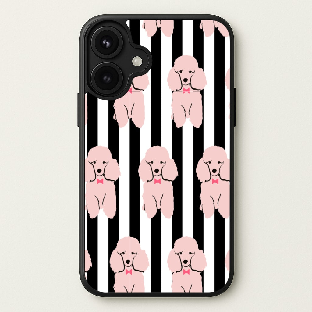 Striped Poodle - Dog Pattern Phone Case for iPhone 17
