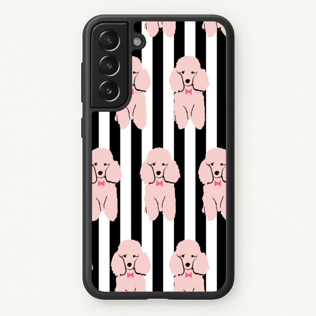 Striped Poodle - Dog Pattern - Dog Patterned Phone Case for Galaxy S22