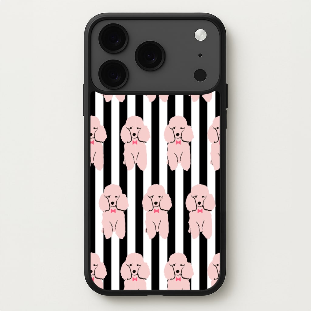 Striped Poodle - Dog Pattern Phone Case for iPhone 17 Pro