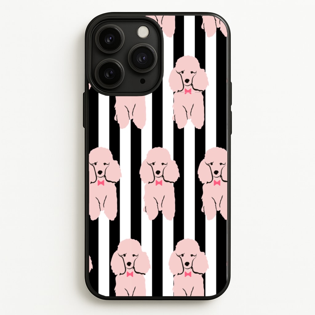 Striped Poodle - Dog Pattern - Dog Patterned Phone Case for iPhone 11 Pro