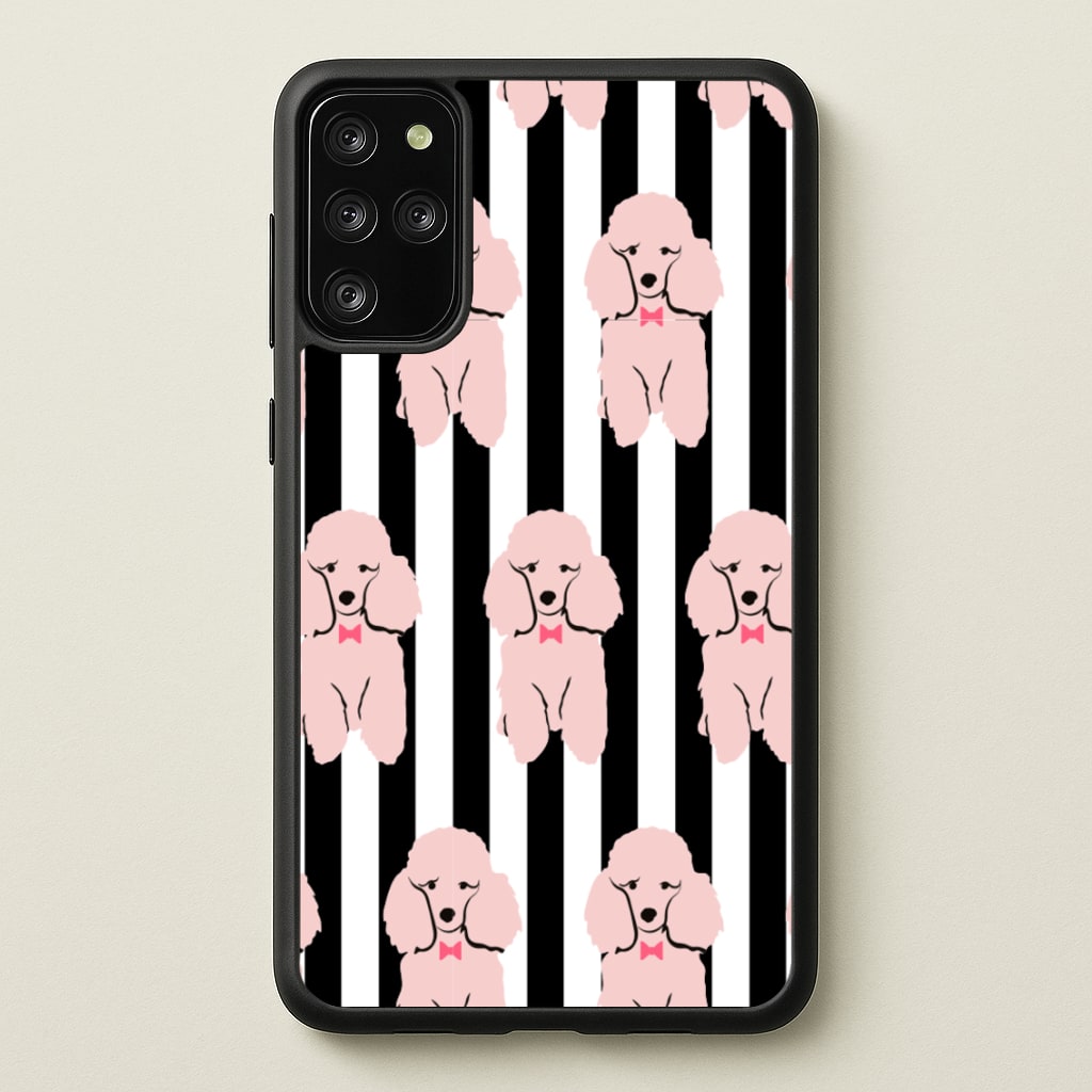 Striped Poodle - Dog Pattern - Dog Patterned Phone Case for Galaxy S20 Plus