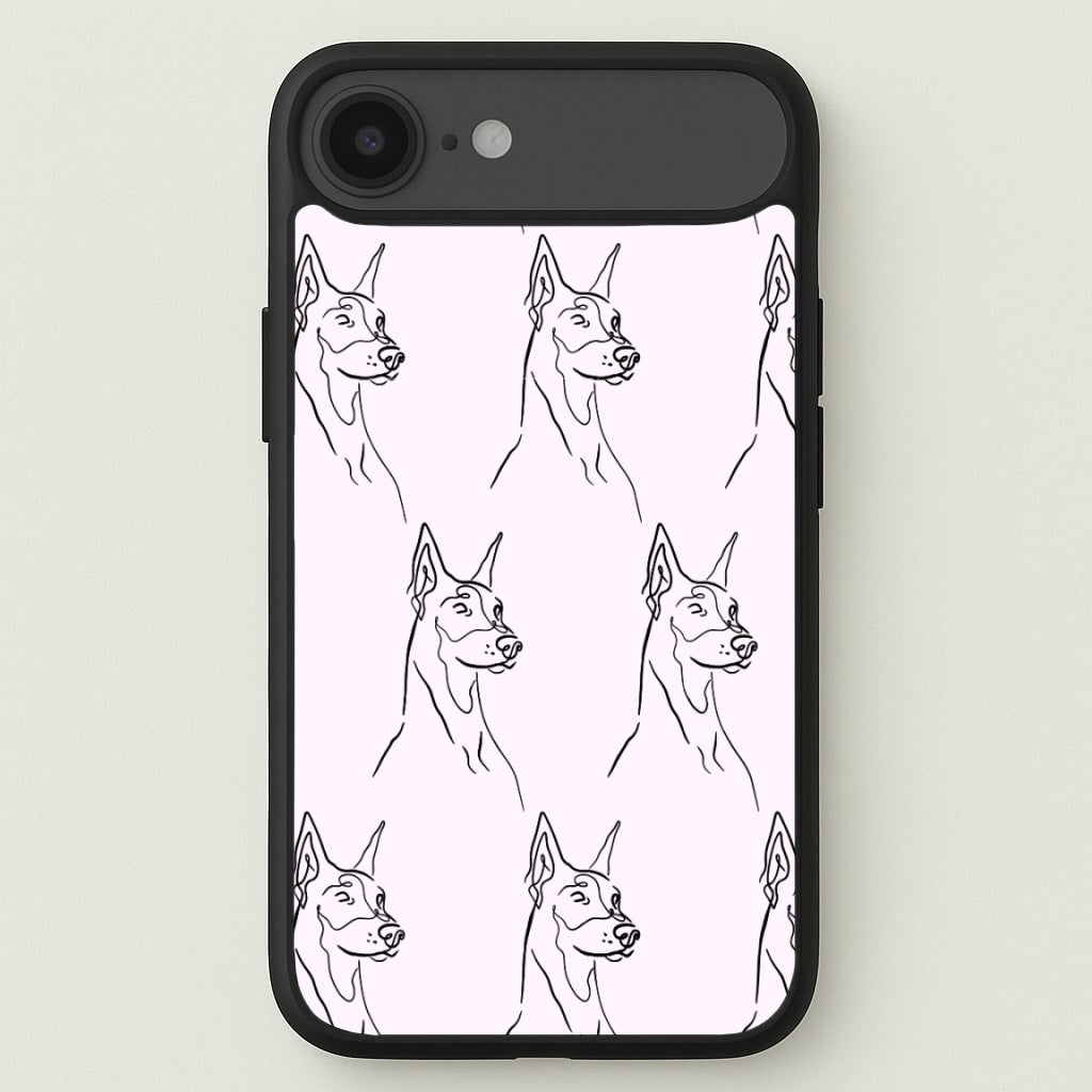 Dobermann Outline - Dog Pattern Phone Case for iPhone 17 Air