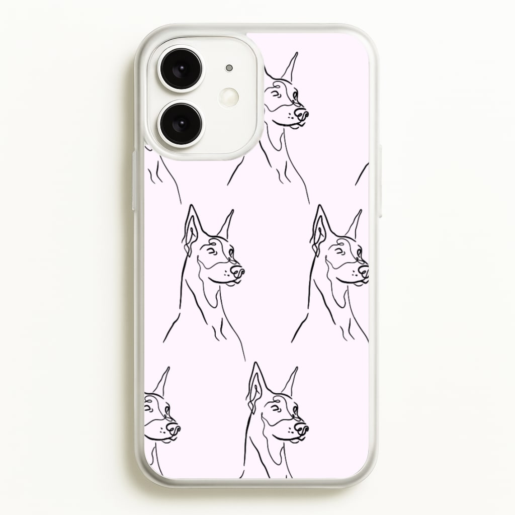 Dobermann Outline - Dog Pattern - Dog Patterned Phone Case for iPhone 11