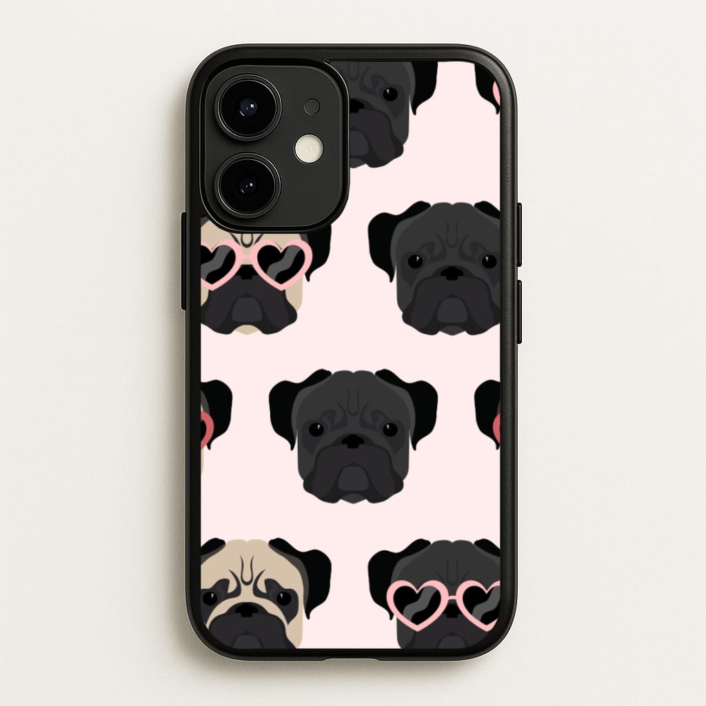 Sunny Pug Life - Dog Pattern - Dog Patterned Phone Case for iPhone 12 / 12 Pro