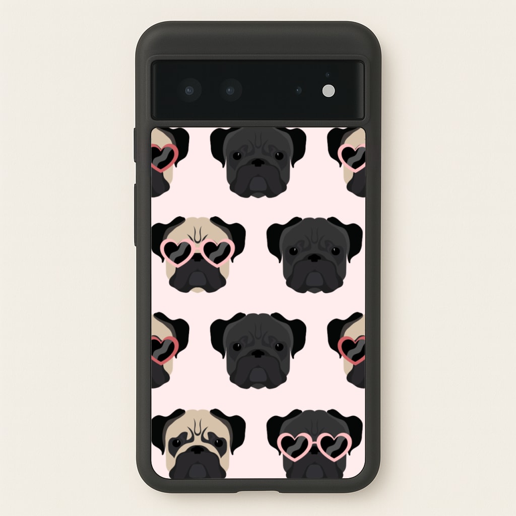Sunny Pug Life - Dog Pattern - Dog Patterned Phone Case for Google Pixel 6