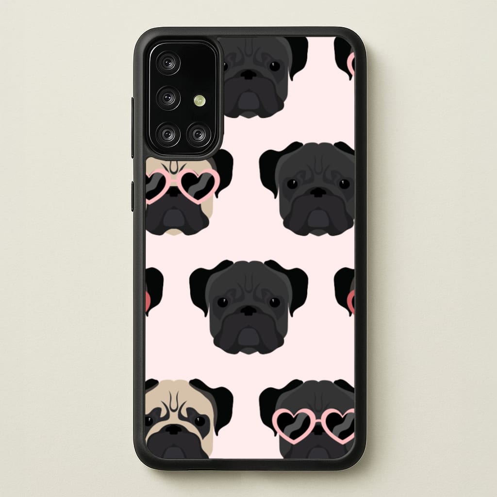 Sunny Pug Life - Dog Pattern - Dog Patterned Phone Case for Galaxy A71