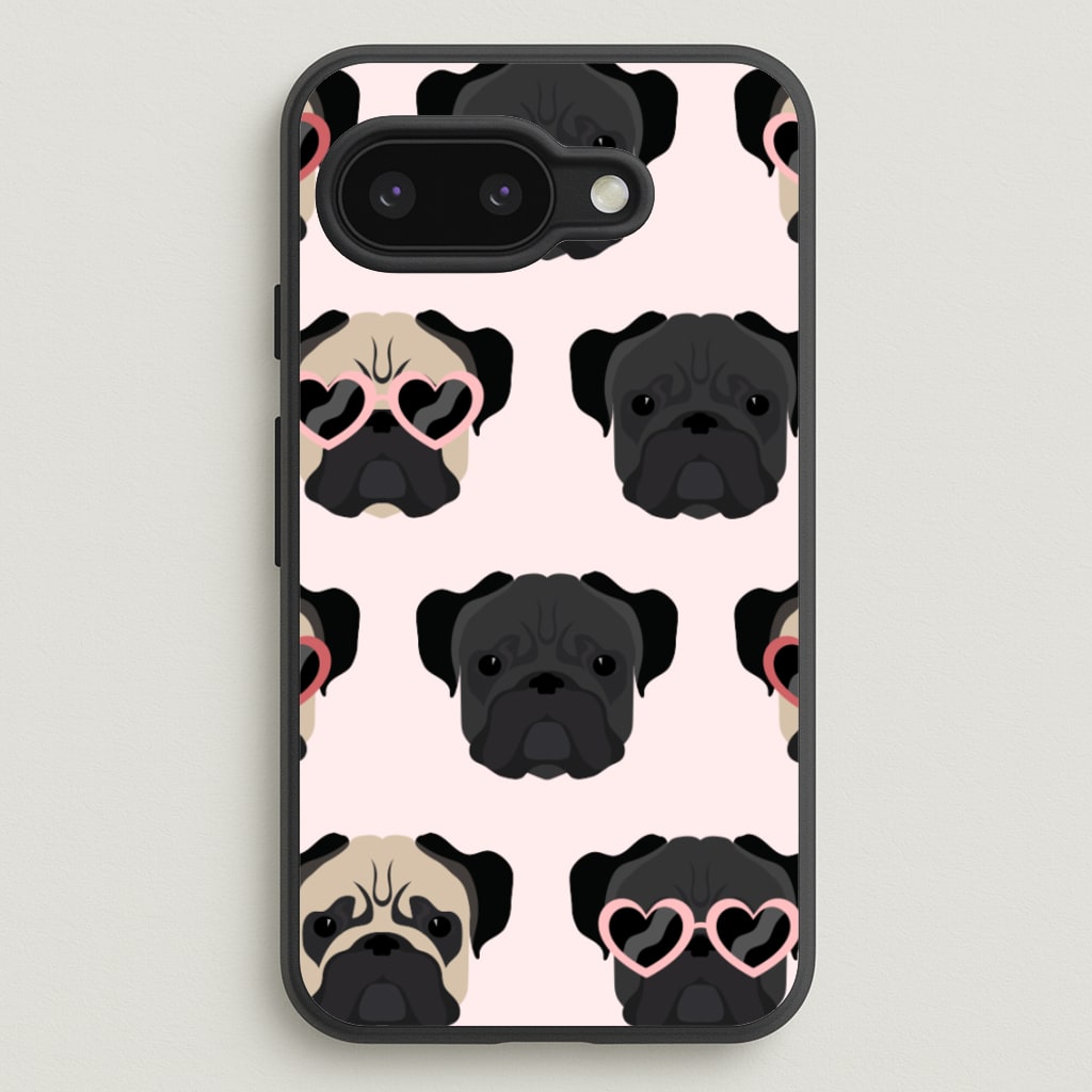 Sunny Pug Life - Dog Pattern - Dog Patterned Phone Case for Google Pixel 9a
