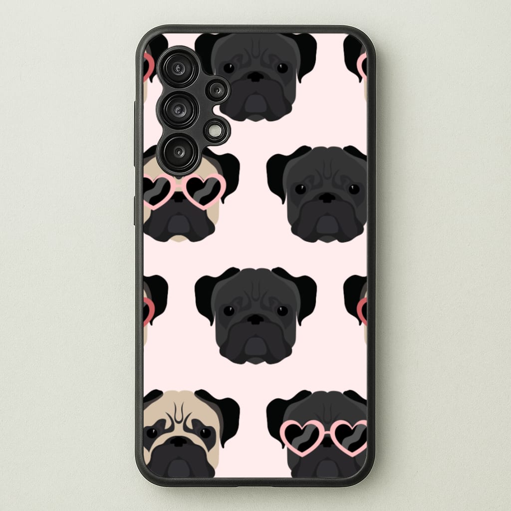 Sunny Pug Life - Dog Pattern - Dog Patterned Phone Case for Galaxy A13
