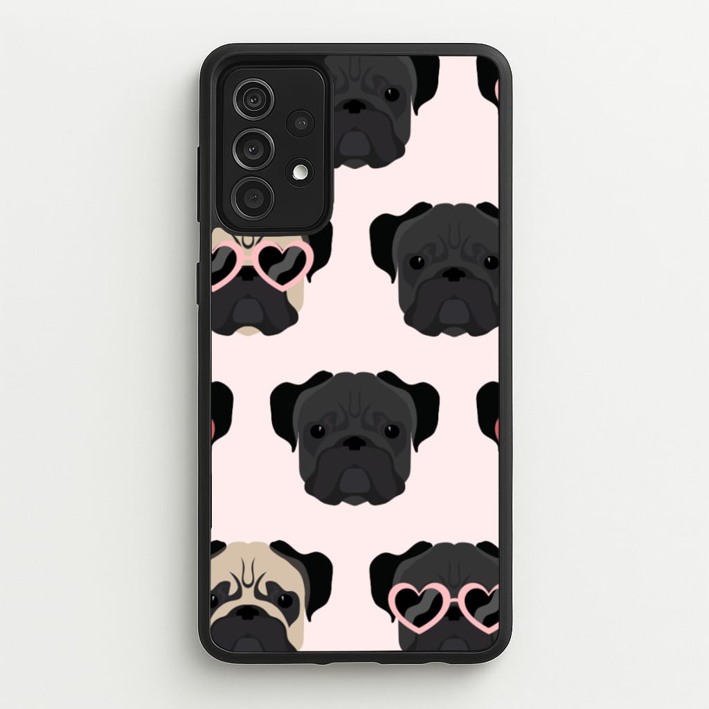 Sunny Pug Life - Dog Pattern - Dog Patterned Phone Case for Galaxy A52 / A52s