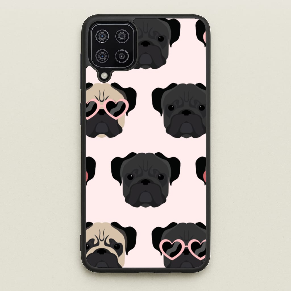 Sunny Pug Life - Dog Pattern - Dog Patterned Phone Case for Galaxy A12