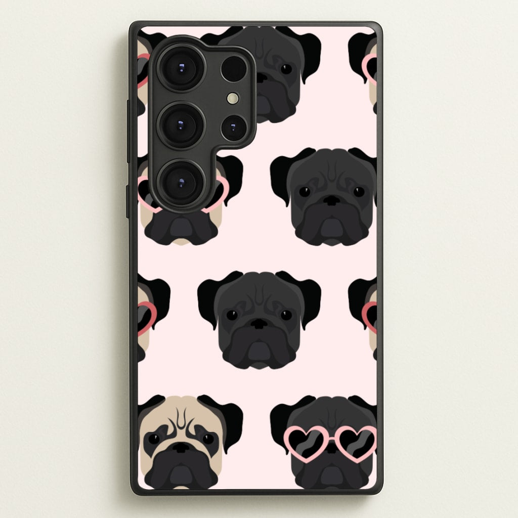 Sunny Pug Life - Dog Pattern - Dog Patterned Phone Case for Galaxy S25 Ultra