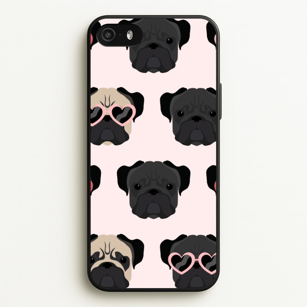 Sunny Pug Life - Dog Pattern - Dog Patterned Phone Case for iPhone 5 / 5s / SE 2016