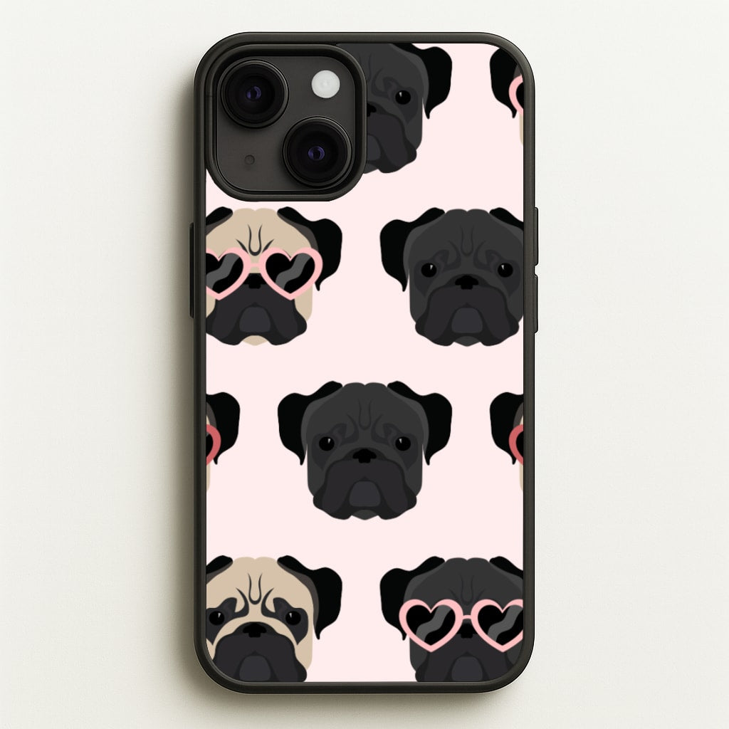 Sunny Pug Life - Dog Pattern - Dog Patterned Phone Case for iPhone 13 Mini