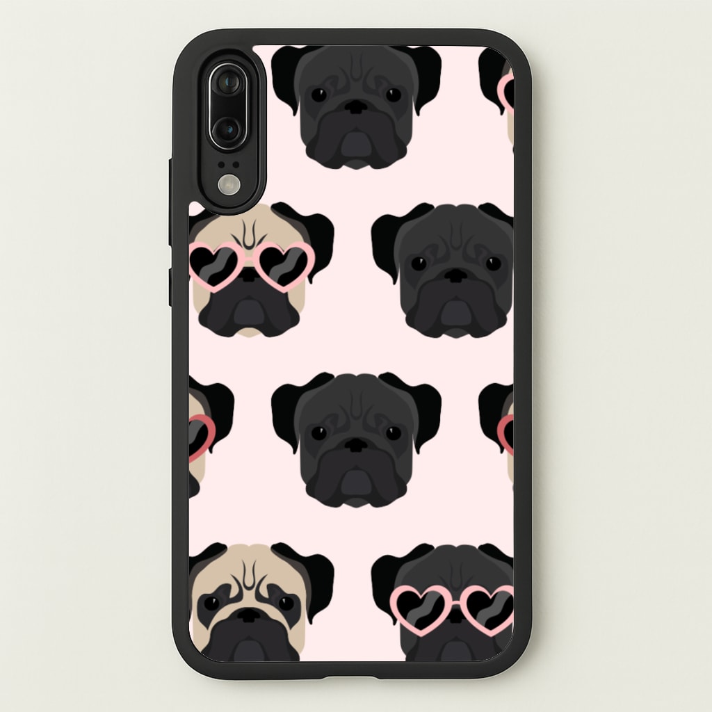 Sunny Pug Life - Dog Pattern - Dog Patterned Phone Case for Huawei P20
