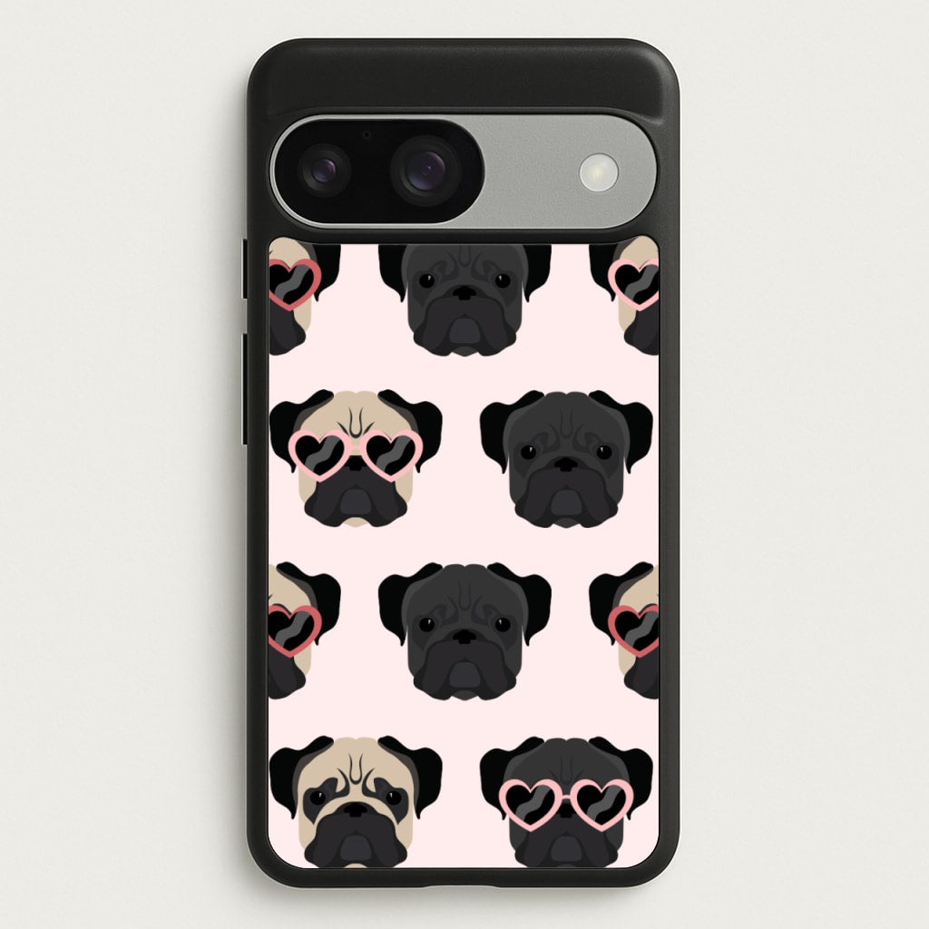 Sunny Pug Life - Dog Pattern - Dog Patterned Phone Case for Google Pixel 9 / 9 Pro