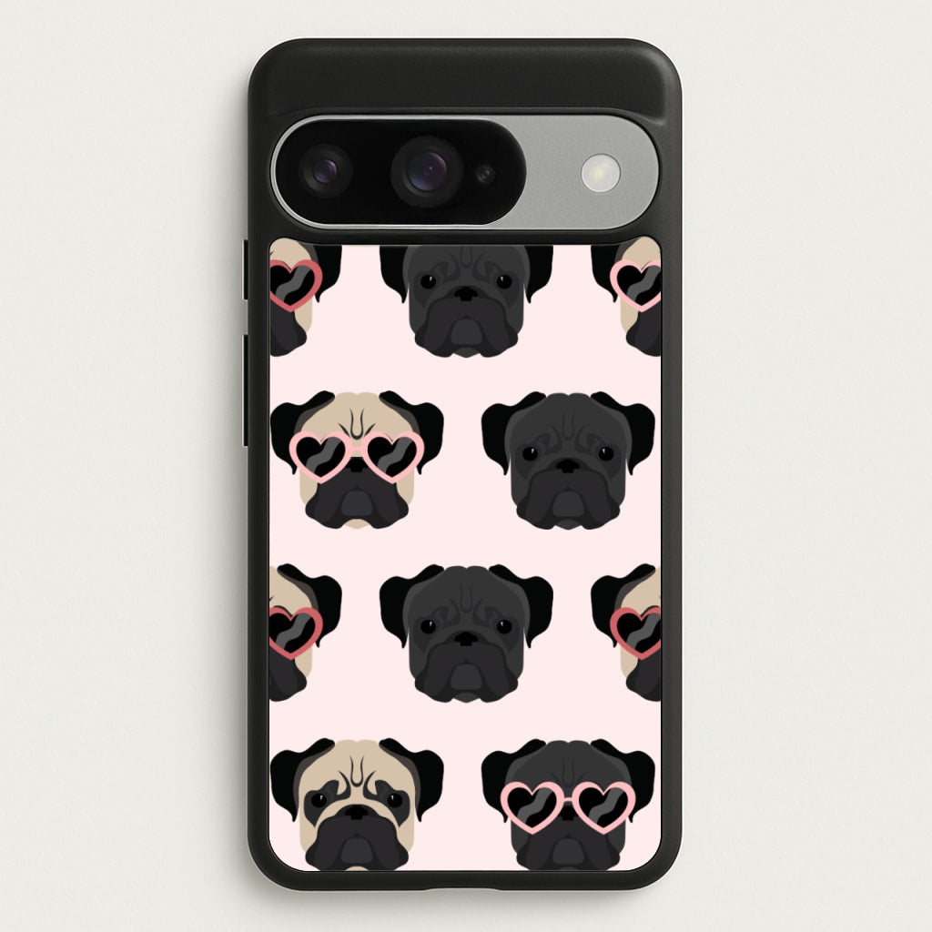 Sunny Pug Life - Dog Pattern Phone Case for Google Pixel 10 / 10 Pro