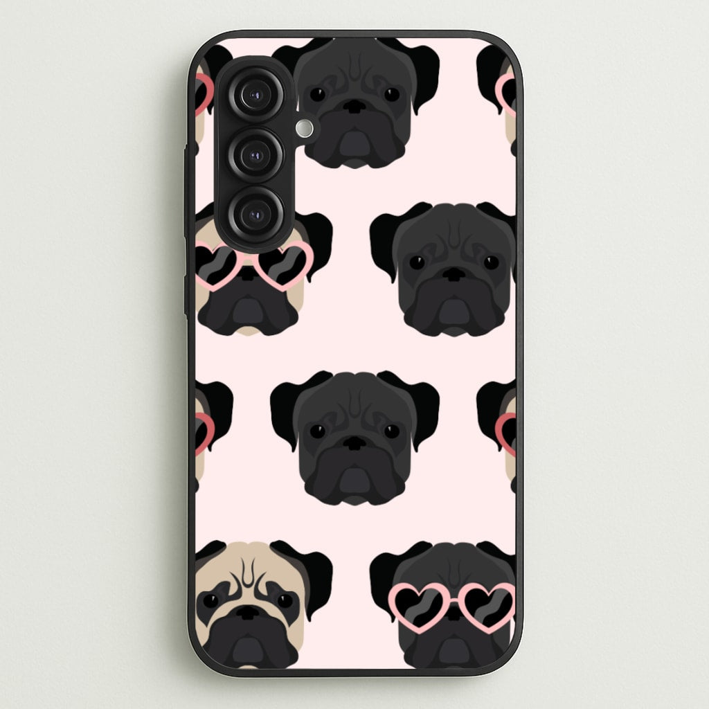 Sunny Pug Life - Dog Pattern - Dog Patterned Phone Case for Galaxy S23FE