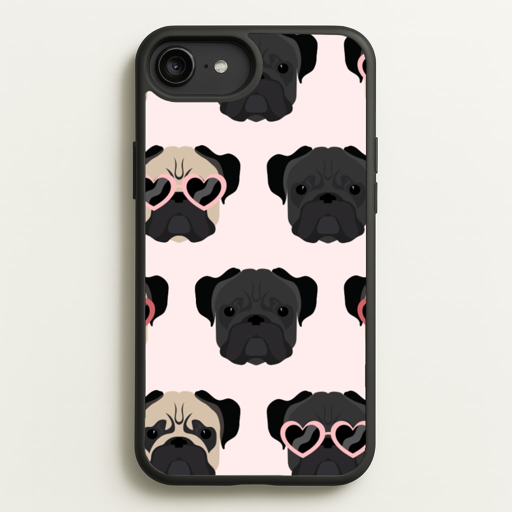 Sunny Pug Life - Dog Pattern - Dog Patterned Phone Case for iPhone 6 Plus / 7 Plus / 8 Plus