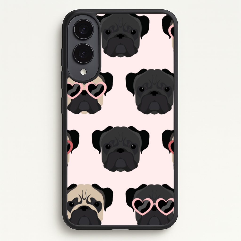 Sunny Pug Life - Dog Pattern - Dog Patterned Phone Case for Galaxy S25 Edge