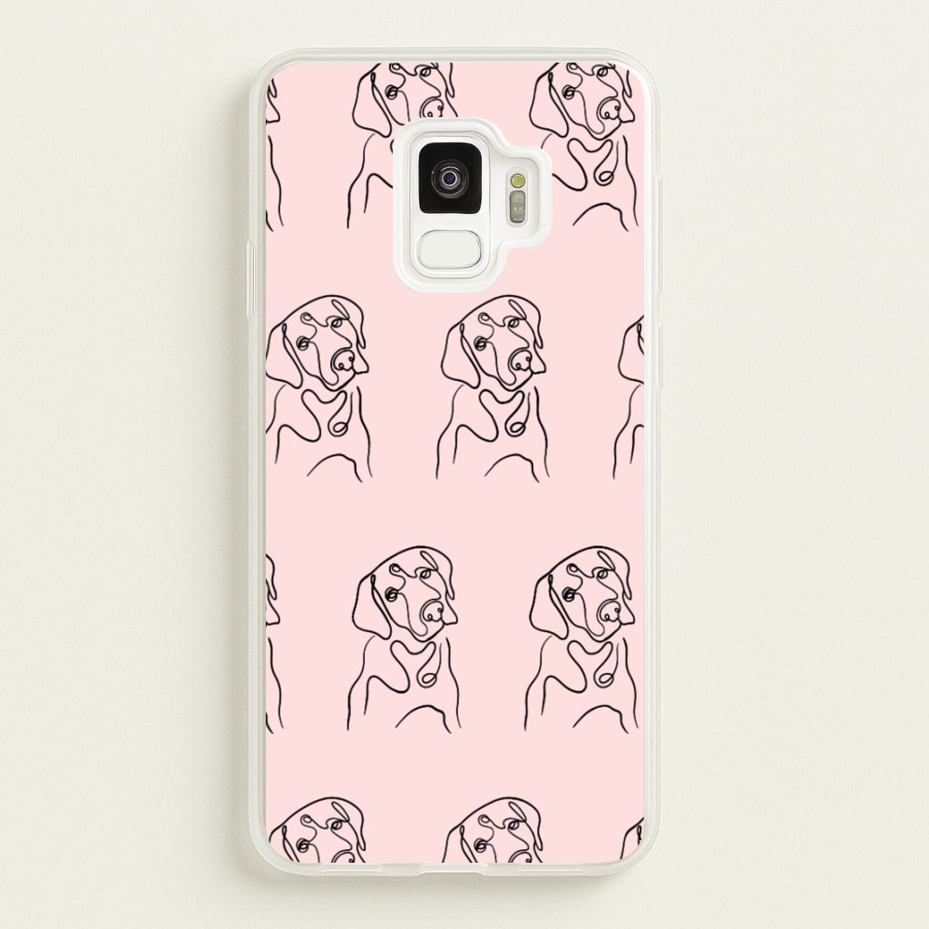 Labrador Outline - Dog Pattern - Dog Patterned Phone Case for Galaxy S9