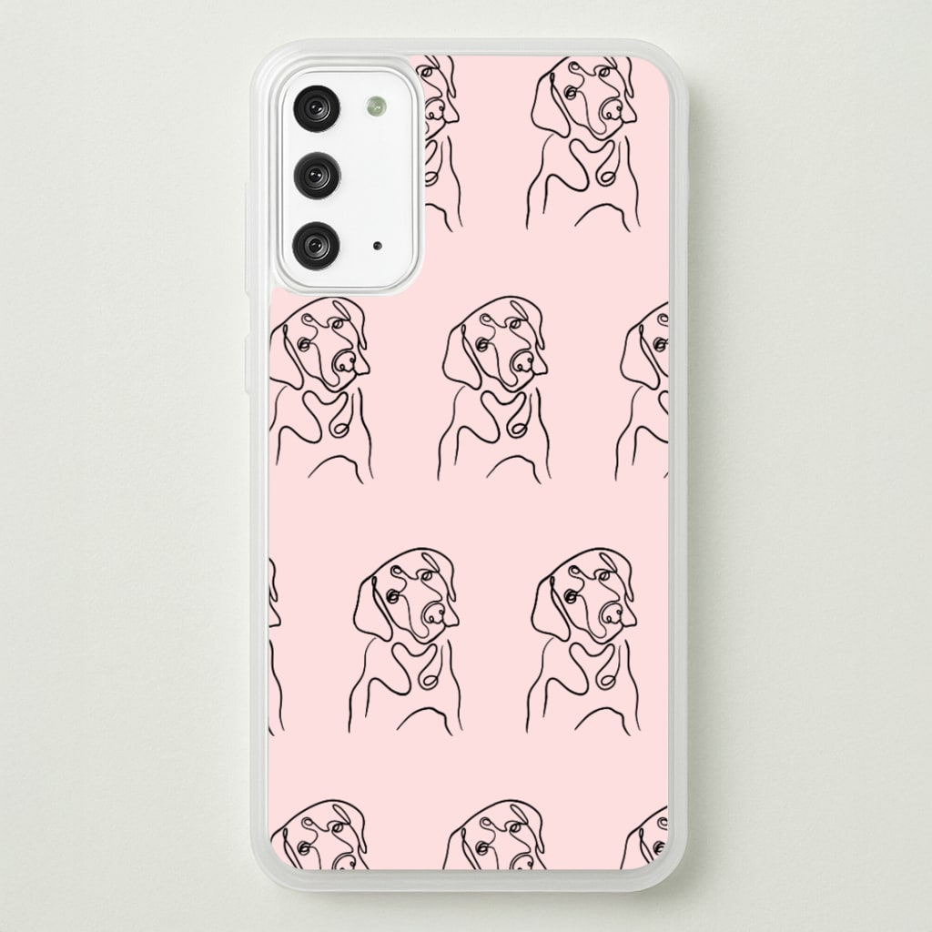 Labrador Outline - Dog Pattern - Dog Patterned Phone Case for Galaxy Note 20