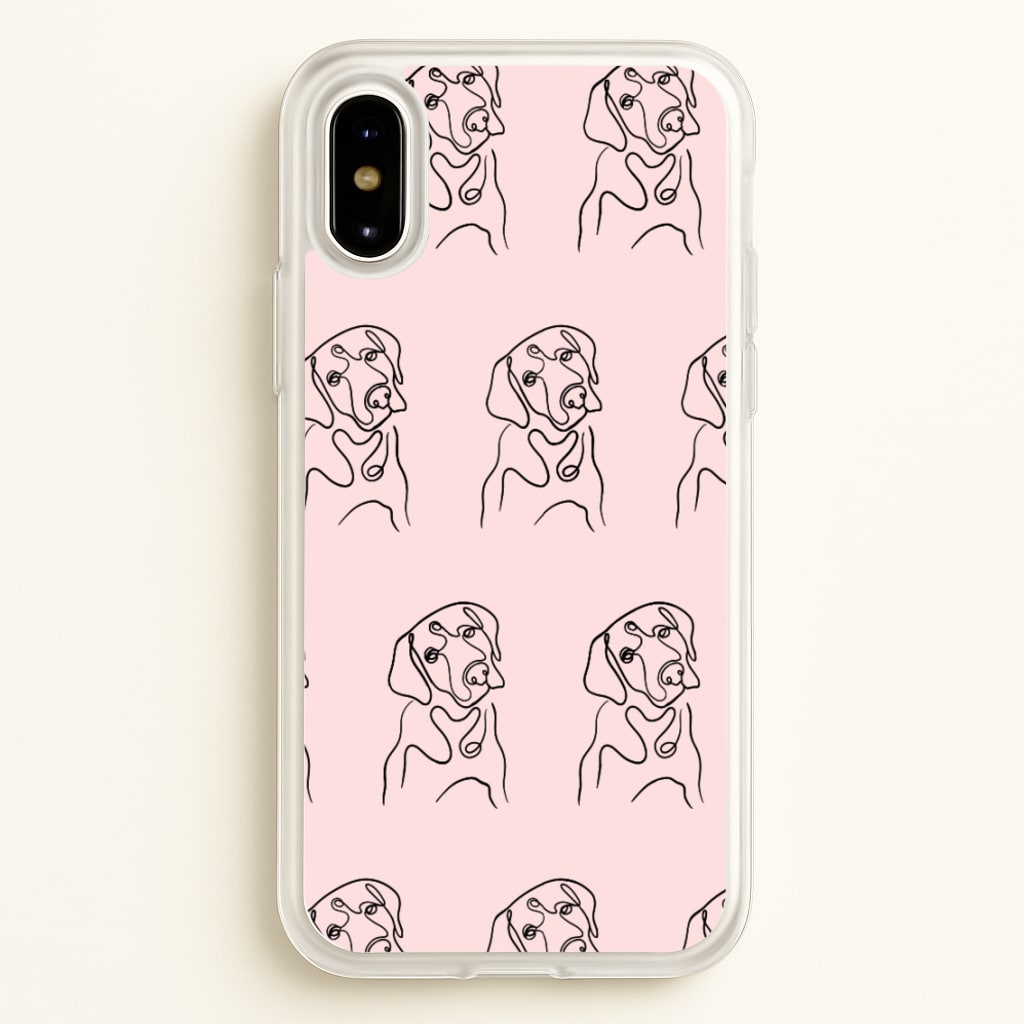 Labrador Outline - Dog Pattern - Dog Patterned Phone Case for iPhone X / XS
