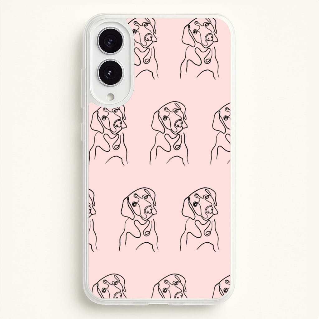 Labrador Outline - Dog Pattern - Dog Patterned Phone Case for Galaxy S25 Edge