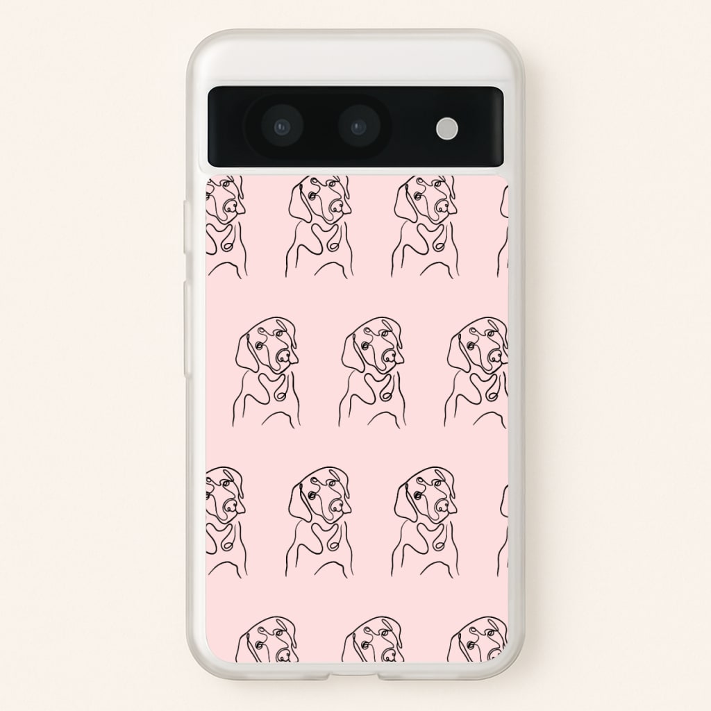 Labrador Outline - Dog Pattern - Dog Patterned Phone Case for Google Pixel 8a