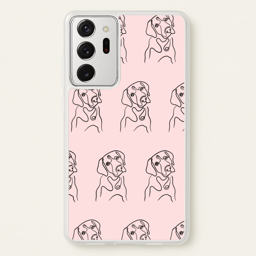 Labrador Outline - Dog Pattern - Dog Patterned Phone Case for Galaxy Note 20 Ultra