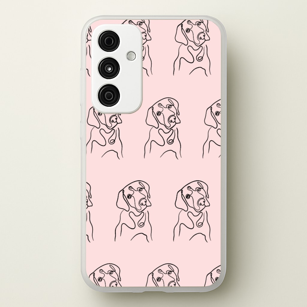 Labrador Outline - Dog Pattern - Dog Patterned Phone Case for Galaxy A15