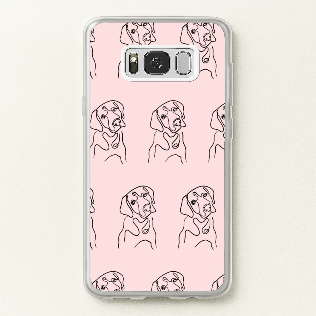 Labrador Outline - Dog Pattern - Dog Patterned Phone Case for Galaxy S8