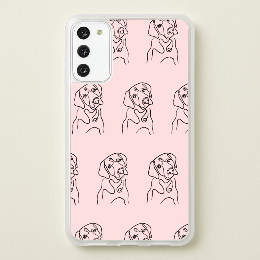 Labrador Outline - Dog Pattern - Dog Patterned Phone Case for Galaxy S20FE