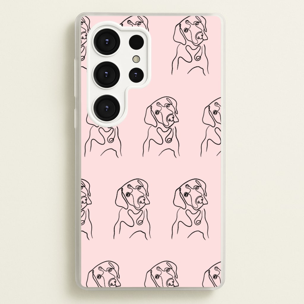 Labrador Outline - Dog Pattern - Dog Patterned Phone Case for Galaxy S25 Ultra