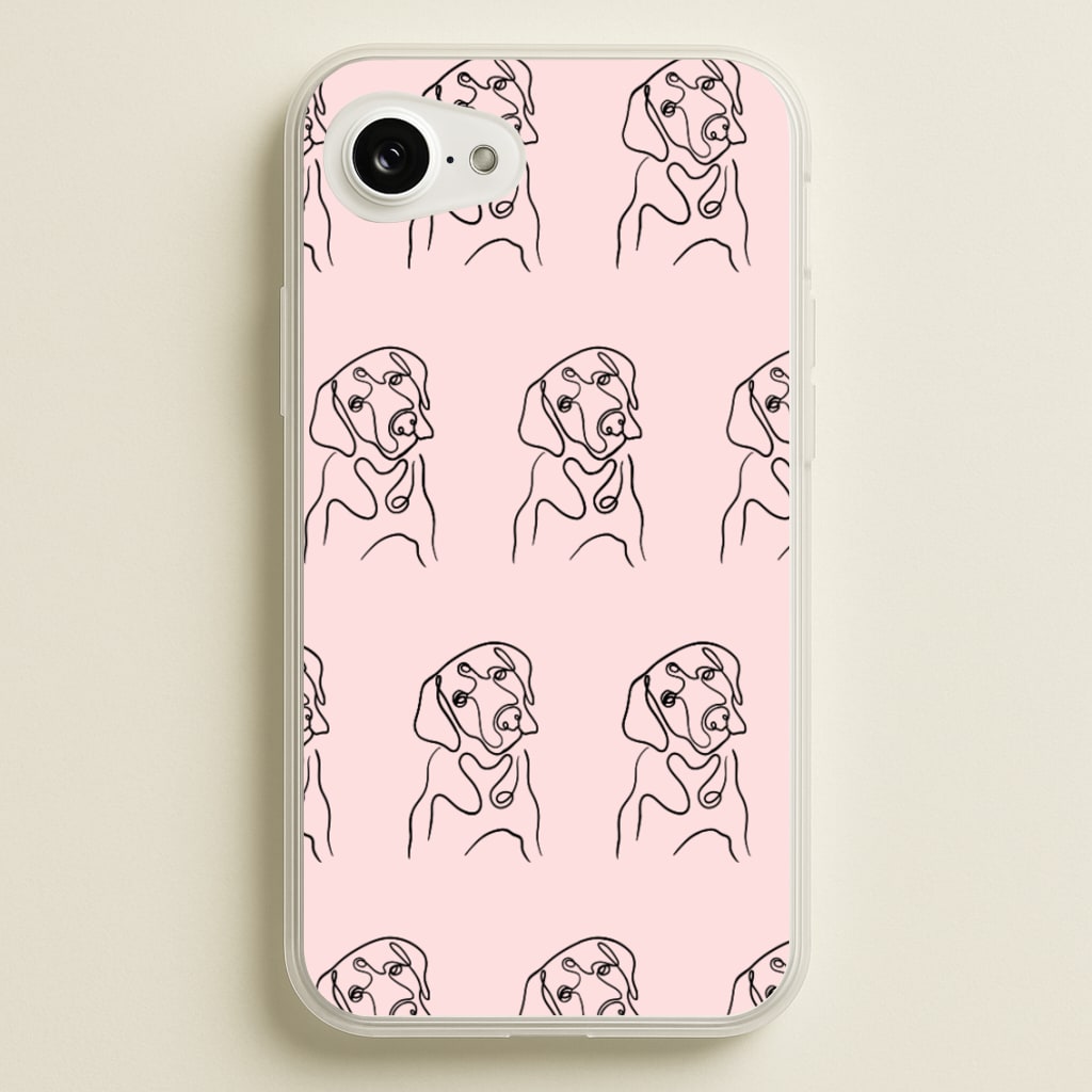 Labrador Outline - Dog Pattern - Dog Patterned Phone Case for iPhone 16e