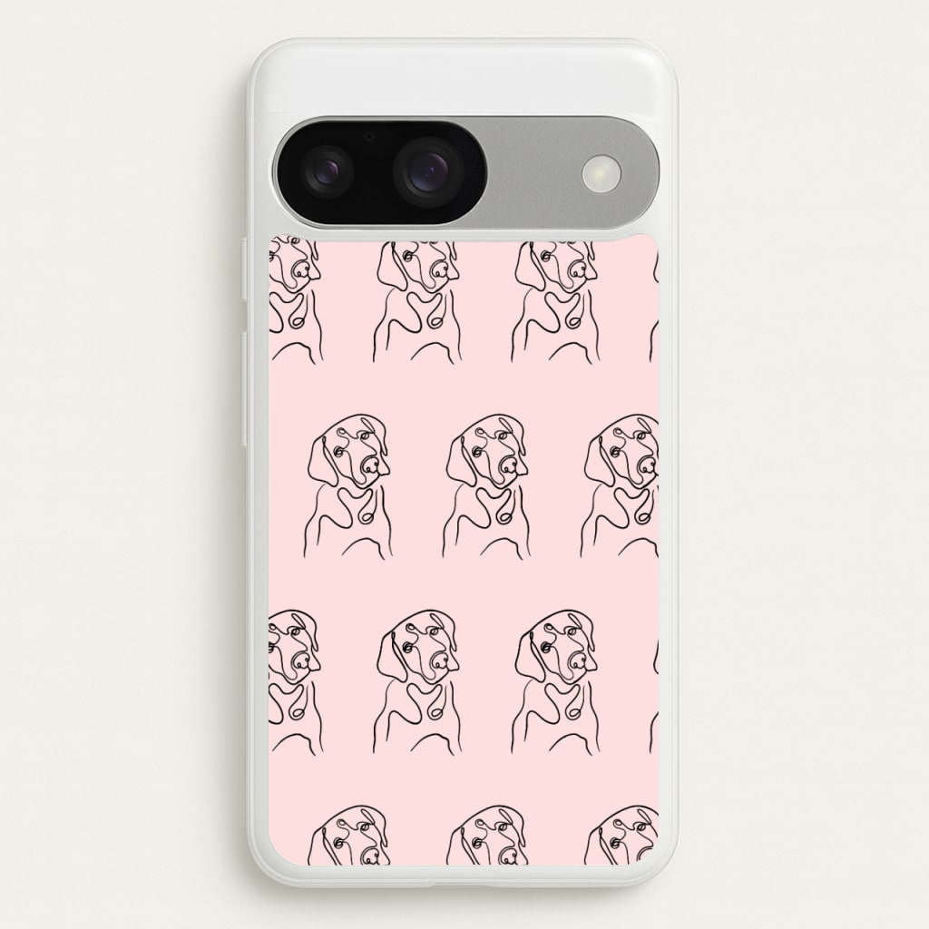 Labrador Outline - Dog Pattern - Dog Patterned Phone Case for Google Pixel 9 / 9 Pro