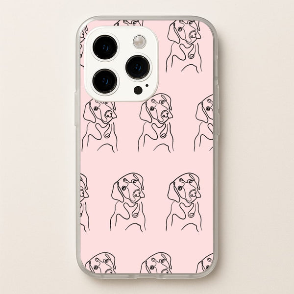 Labrador Outline - Dog Pattern - Dog Patterned Phone Case for iPhone 14 Pro Max