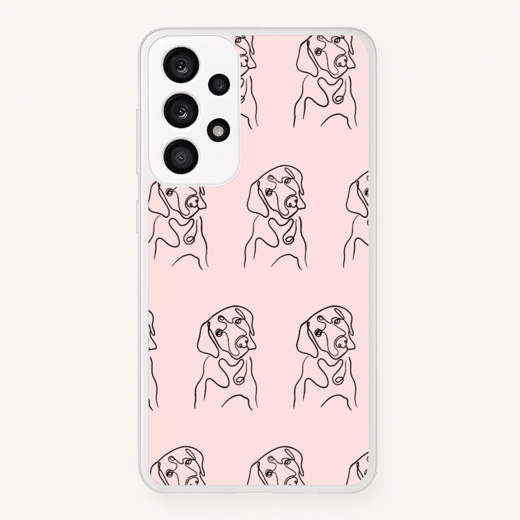 Labrador Outline - Dog Pattern - Dog Patterned Phone Case for Galaxy A33