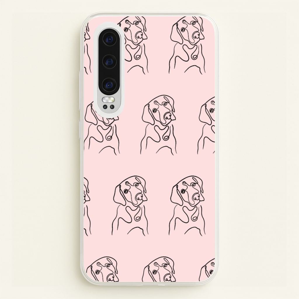 Labrador Outline - Dog Pattern - Dog Patterned Phone Case for Huawei P30