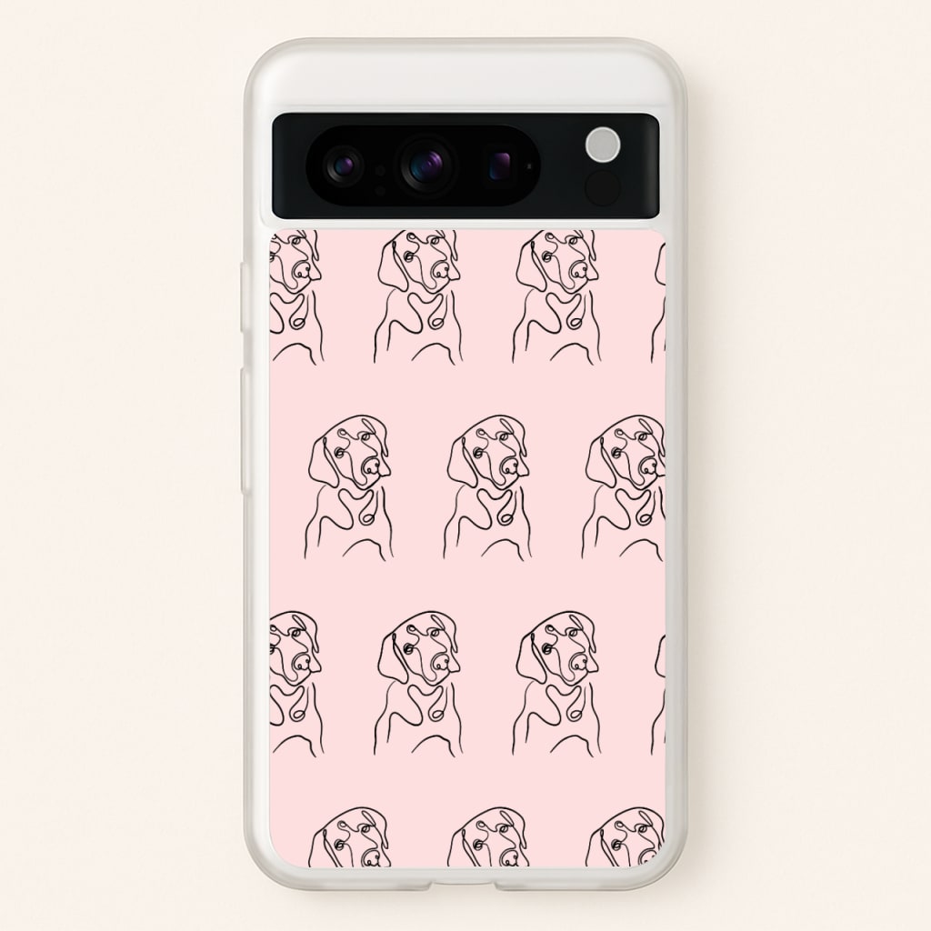 Labrador Outline - Dog Pattern - Dog Patterned Phone Case for Google Pixel 8 Pro