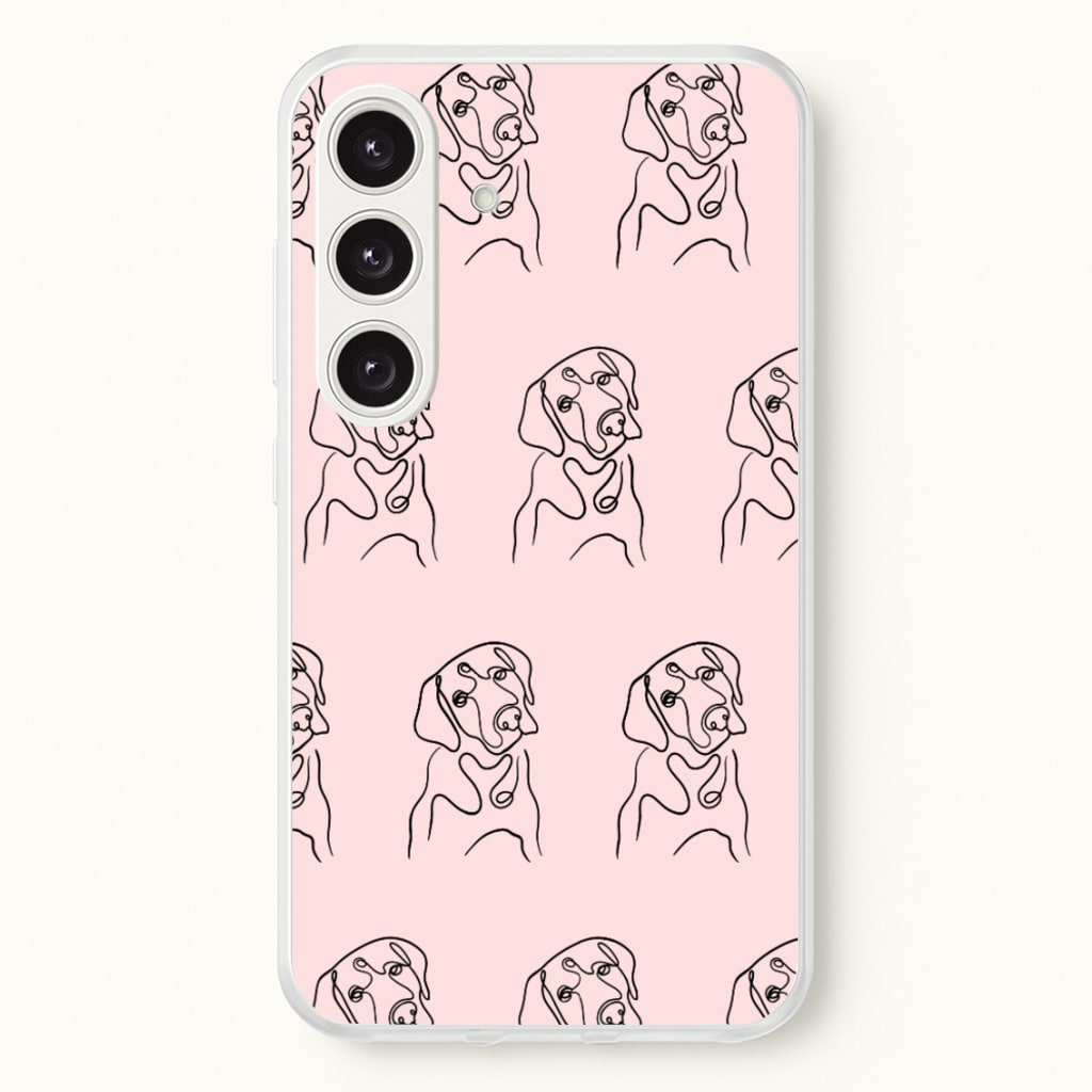 Labrador Outline - Dog Pattern - Dog Patterned Phone Case for Galaxy S24 Plus