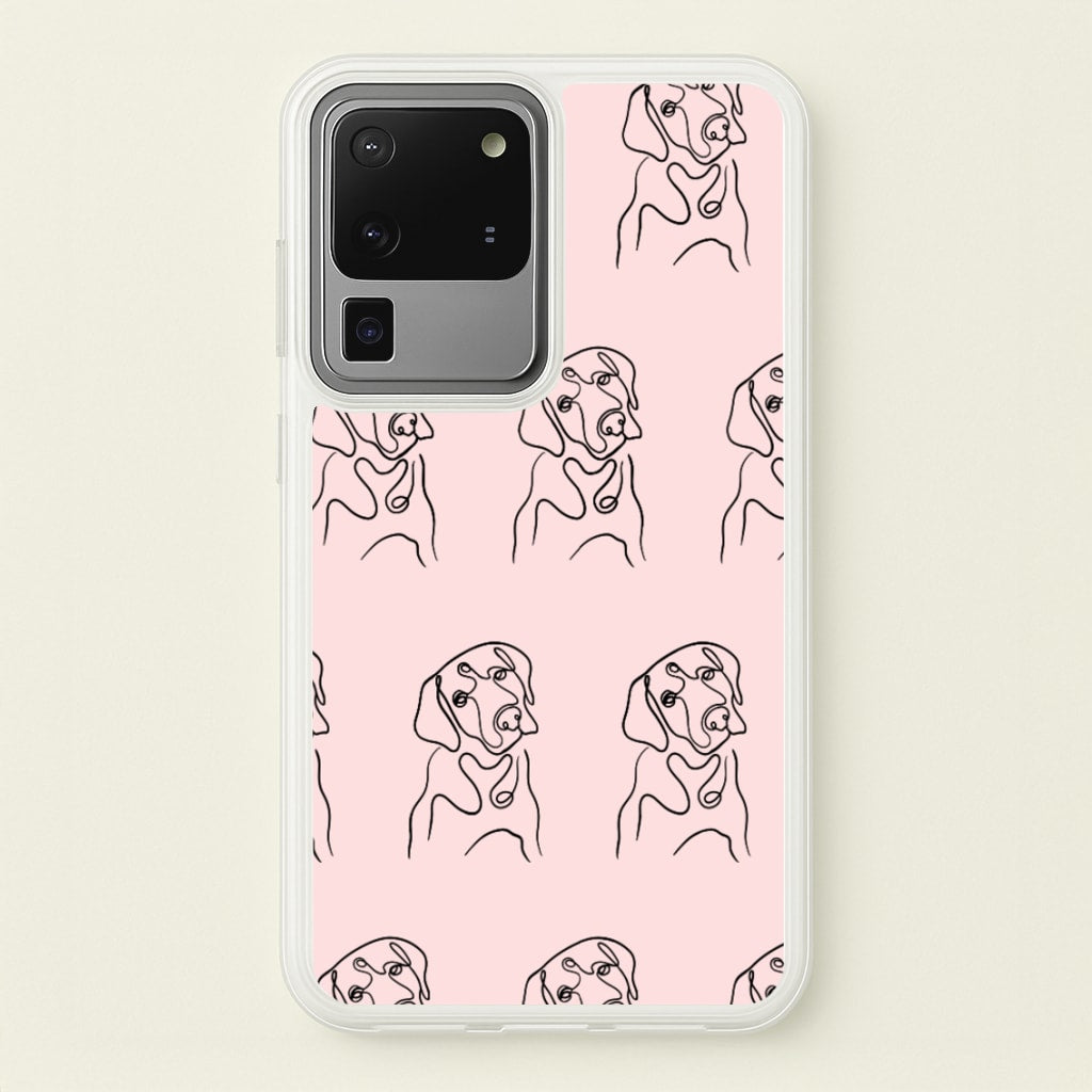 Labrador Outline - Dog Pattern - Dog Patterned Phone Case for Galaxy S20 Ultra