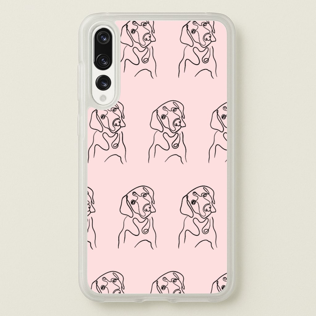 Labrador Outline - Dog Pattern - Dog Patterned Phone Case for Huawei P20 Pro